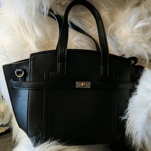 Chic Black Structured Shoulder Bag